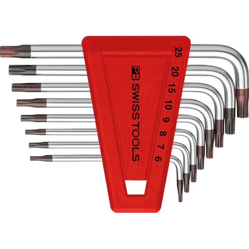 Pb Swiss Tools - Winkelschraubendreher- Satz im Kunststoffhalter 8-teilig T6-T25