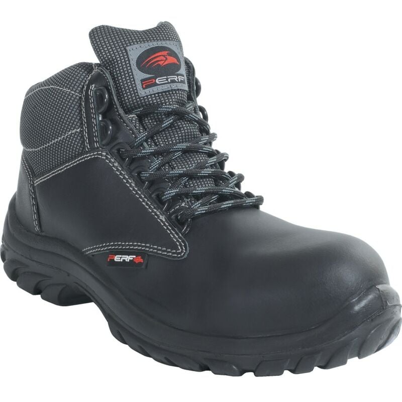 PB110 Black/Grey Hiker Safety Boots Size - 8 - Grey Black - Perf