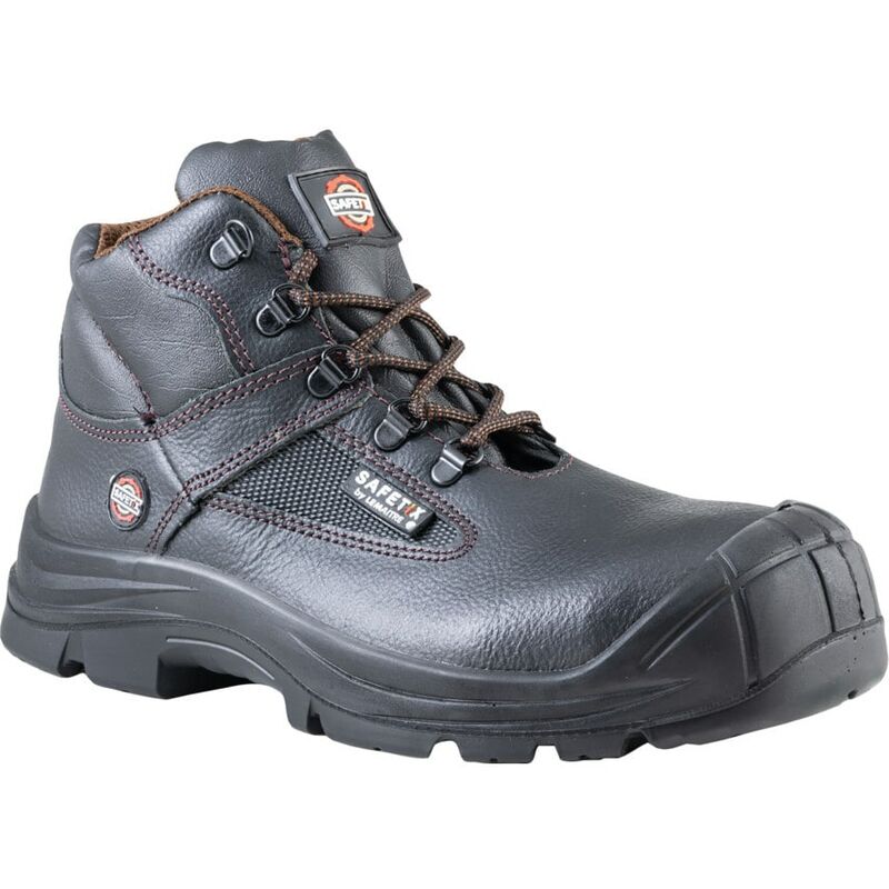 PB253 Scorpius Black Chukka Safety Boots - Size 10 - Black - Safetix