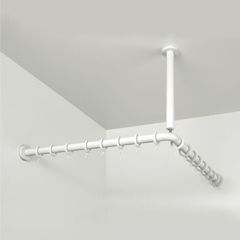 pba 01 Duschvorhangstange, 1200x1200 X440mm L- Form mit DA aus Nylon