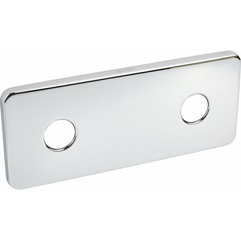 Pbtub – Plaque de finition inox pour robinetterie murale – Entraxe 150 mm – Acier inoxydable 316L – Joint périphérique souple