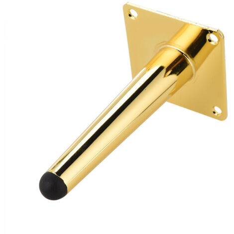 pc (15 cm droit conique titane) pieds de canapé meubles pieds en métal meuble de salle de bain meuble TV Table meuble TV matériel pieds de support