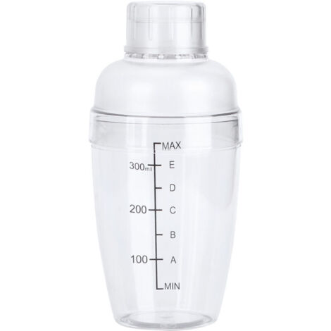 PC Cocktail Shaker échelle Lait Théière Jus Vin Tasse en Plastique Maison Bar Magasin Clair capacité Standard pour un Usage Professionnel (350ML)