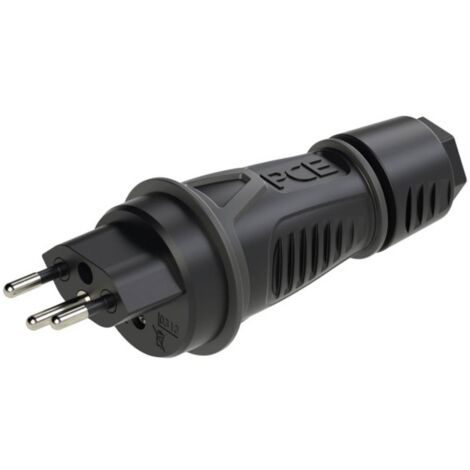 PC Electric 0313-ss Spina di sicurezza PA6, TPE 250 V Nero IP55
