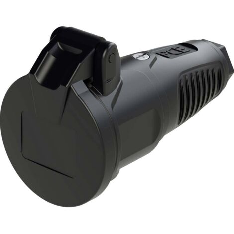 PC Electric 2522-ss Fiche électrique femelle avec terre Tout caoutchouc 250 V noir IP54 Y614543