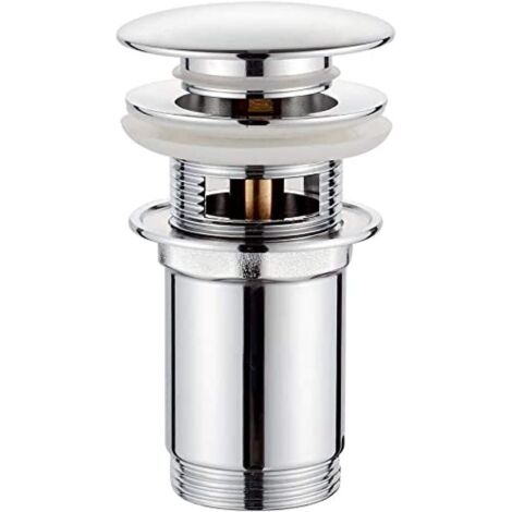 pc G104 Bathroom Waste Plug, Pop-up Sink Drain, Chrome, Silver S, Metal
