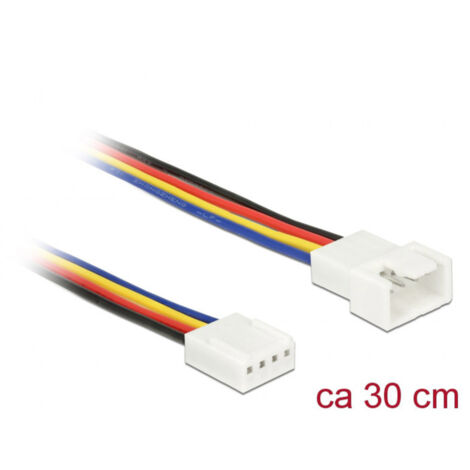 PC-Lüfter Anschlusskabel [1x PC-Lüfter Stecker 4pol. - 1x PC-Lüfter Buchse 4pol.] 0.30 m Bunt Delock