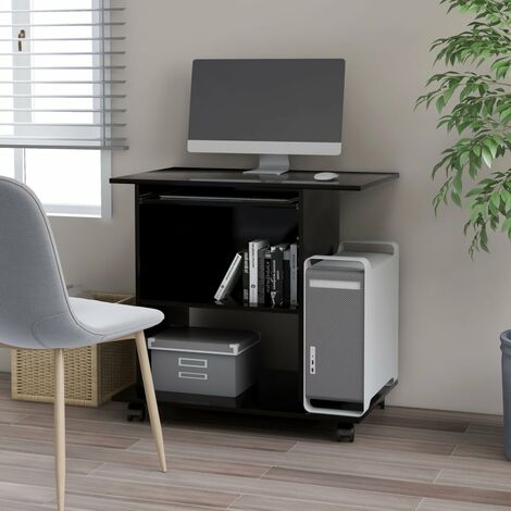 PC-Tisch Schwarz 80×50×75 cm Spanplatte