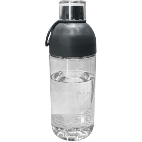 PC Water Cup High Temperature Resistant Handheld Portable Cup Home Outdoor Water Bottle with Scale Filter Grey