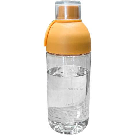 PC Water Cup High Temperature Resistant Handheld Portable Cup Home Outdoor Water Bottle with Scale Filter Orange