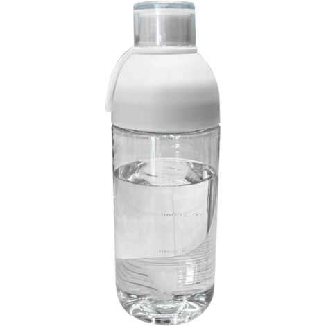 PC Water Cup High Temperature Resistant Handheld Portable Cup Home Outdoor Water Bottle with Scale Filter White