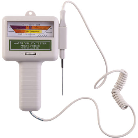 PC101 medidor de pH probador de la calidad del agua PH / CL2 Detector Medidor Probador CL2 cloro del agua para la herramienta de prueba de balneario de la piscina PH acuario de agua
