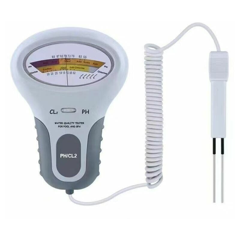 PC102 CL2 & ph détecteur de qualité de l'eau de piscine ph analyseur de qualité de l'eau Portable testeur de chlore résiduel de piscine - white