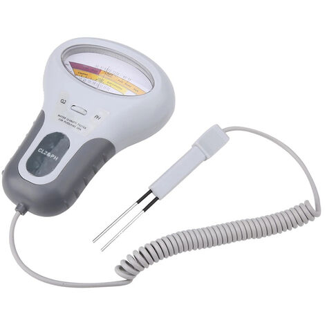 PC102 Tragbarer Wasserqualitätstester Digitaler 2-in-1-PH- und Chlorpegel-CL2-Meter-Detektor für Schwimmbad SpaWhite