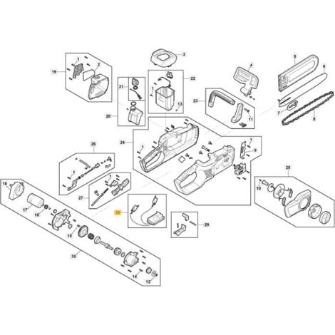PCB E PARTI ELETTRICHE CS 40 Li ORIGINALE STIGA - 118810952/0