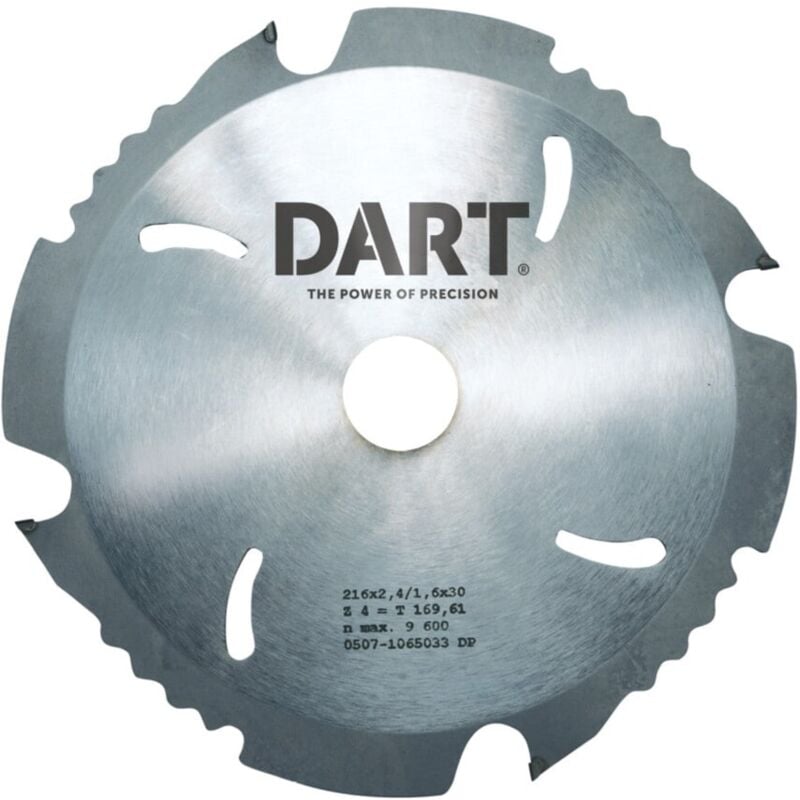 Dart PCD165204 PCD Fibre Cement Saw Blade 165DMMX20BX4Z