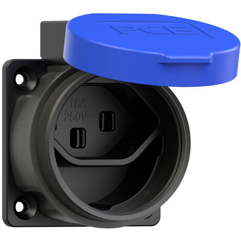 PCE 1323-0bc  Aufputz-Steckdose   IP55 Schwarz/Blau