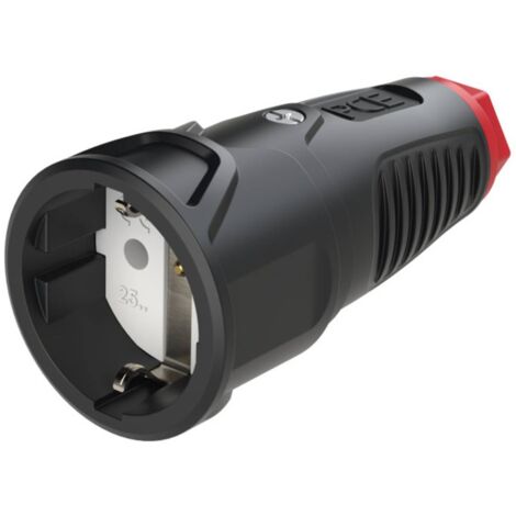 PCE 2510-sr Presa di sicurezza Gomma, Termoplastico 250 V Nero, Rosso