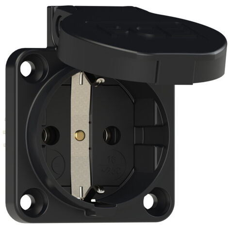 PCE 601.450.01 Anbau-Steckdose IP54 Schwarz