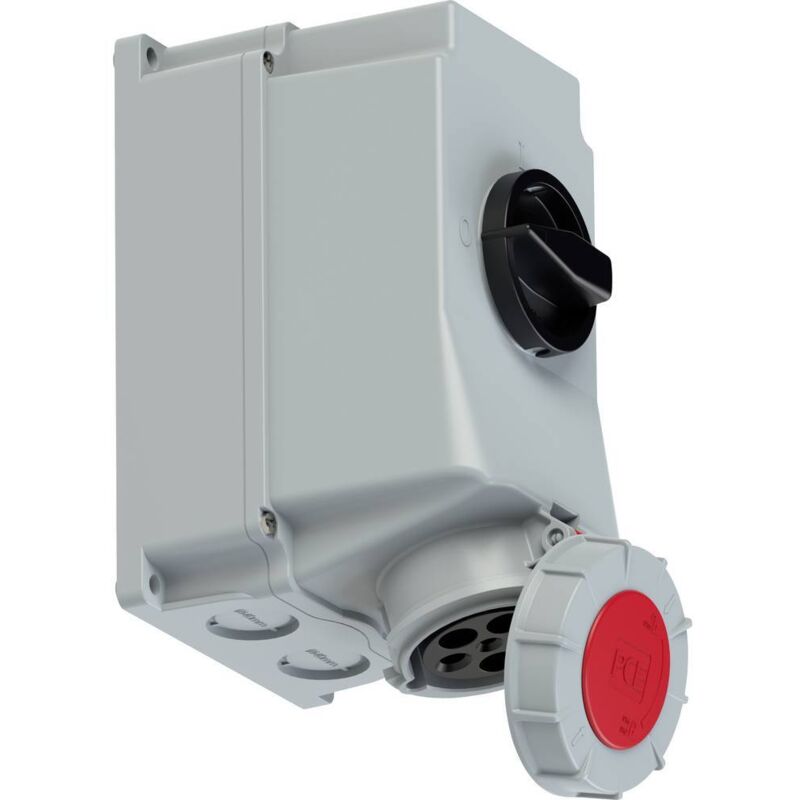 PCE 75352-6 CEE Wall Socket 63A 5-Pin 400V w/ Mechanical Interlocking