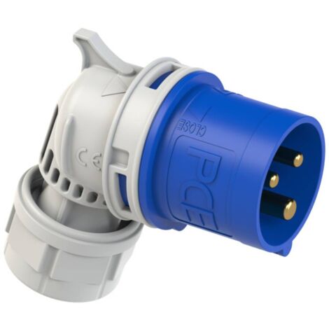 PCE 8013-6 CEE-CARA, SPINA ANGOLARE 16 A, 3 POLI, 230 V, 1 PEZZO