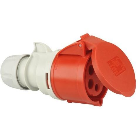 PCE CEE-Kupplungs-Steckdose 32A rot Adapterstecker