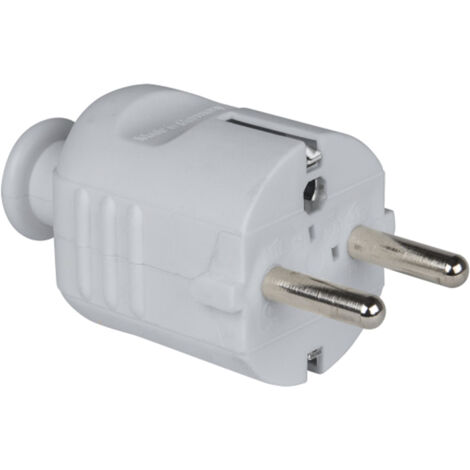 PCE Schutzkontaktstecker PP 2SL, grau