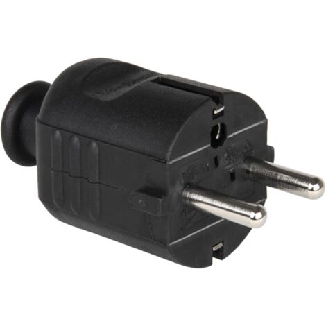 PCE Schutzkontaktstecker PP 2SL, schwarz
