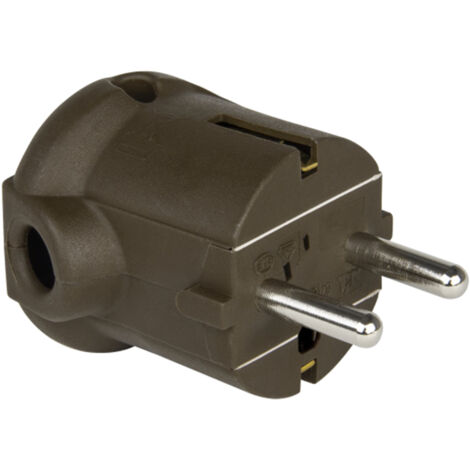 PCE Schutzkontaktstecker PP 2SL, seitlich, braun