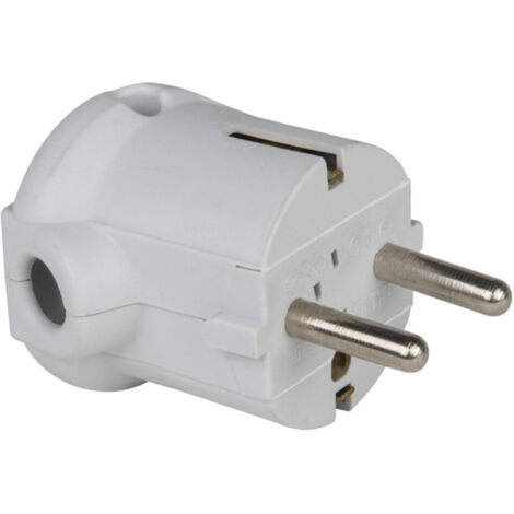 PCE Schutzkontaktstecker PP 2SL, seitlich, grau