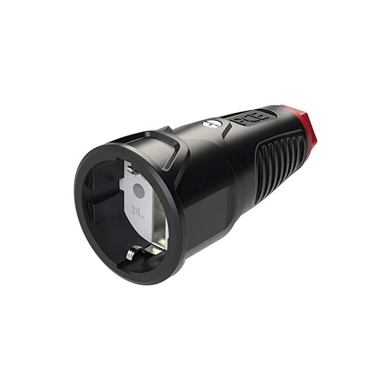 Pce 2510-Sr Attelage Contact De Protection Caoutchouc Thermoplastique 250v Noir, Rouge Ip20
