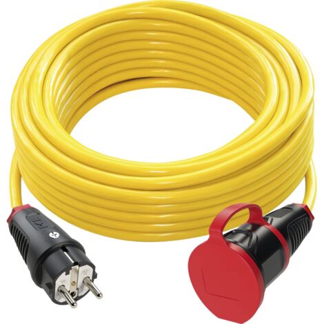 PCE Verlängerungskabel N07V3V3 K35, IP44 Baustellenkabel 3G2.5 Länge 10 Meter