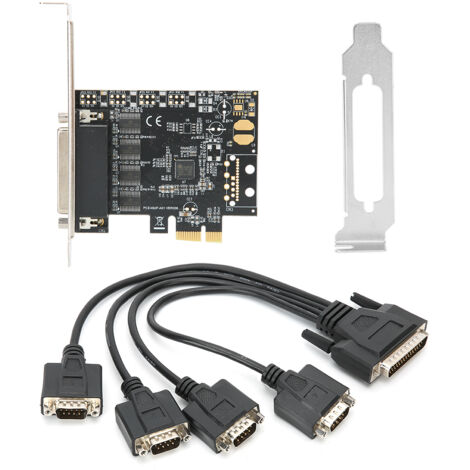 PCI-E AX99100 Erweiterungskarte mit 4 seriellen Schnittstellen, 115200 bps, kompatibel mit SPP/Byte/ECP-Modi für Computer