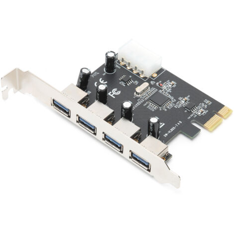 PCI-Express-zu-USB-3.0-Karte mit 4 Ports, USB-3.0-Konverter mit NEC-Controller