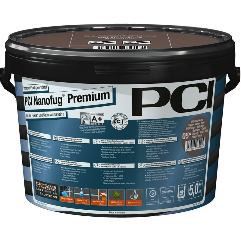 Nanofug Premium 5kg Flexfugenmörtel Nr. 60 schwarzbraun - PCI