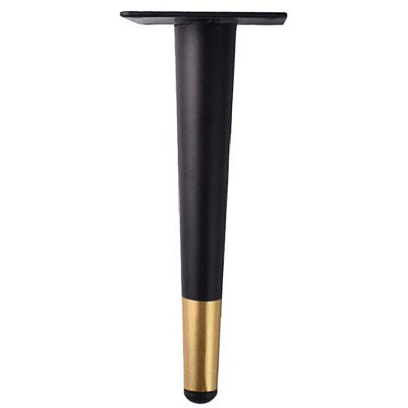 pcs (12 cm droit conique noir avec or) Pieds de canapé Meubles Pieds en métal Armoire de salle de bain Meuble TV Pieds de support de matériel de table