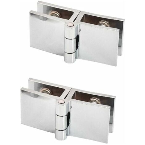 PCS 180-Grad-Glastürclip-Scharnier ohne Bohren, geeignet für Glasstärken von 5 mm bis 8 mm