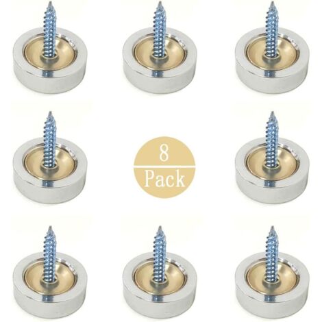 Pcs 22mm en Acier Inoxydable Miroir Décoratif Vis Couvercle Cap Clous, Argent