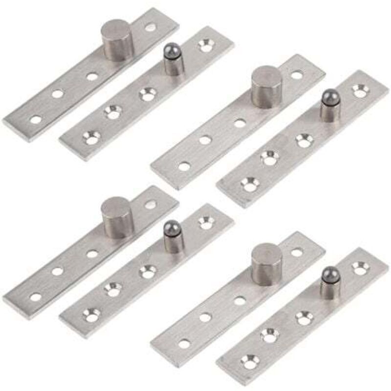 pcs 360 Degree Rotating Swivel Door Hinges, 95mm Thickened Concealed Stainless Steel Pivot Hinge, Heavy Duty Swivel Hinge for Shoe Cabinets, Wooden