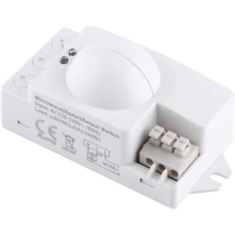 Pcs 360 degrés Intelligente 500 W Micro-Ondes détecteur lumière Interrupteur à Haute sensibilité Radar Détecteur Mouvement Armoire Salle de Bain Garage Escaliers Couloir Utilisation