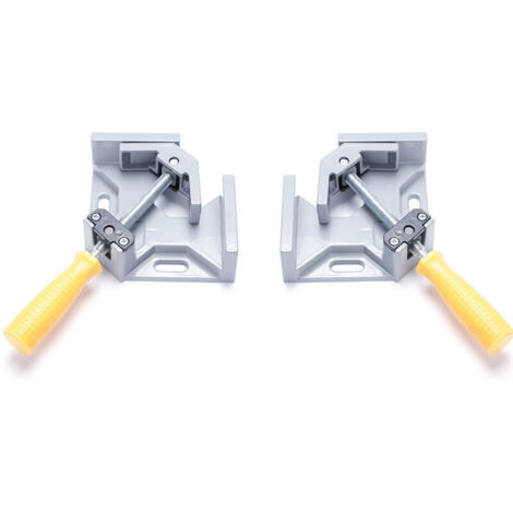 Pcs 90° Angle Clamp, Aluminum Alloy Angle Vise Welding Clamp with Adjustable Swivel Jaw, for Woodworking Tools, Carpenter Welding (Grey)