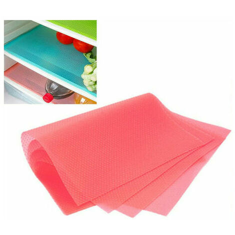 Pcs Anti-Slip Drawer Mat, Fridge Mat, Antibacterial Non-Slip Mat for Shelves, Cabinets, Drawers, Fridge, Home (Pink)