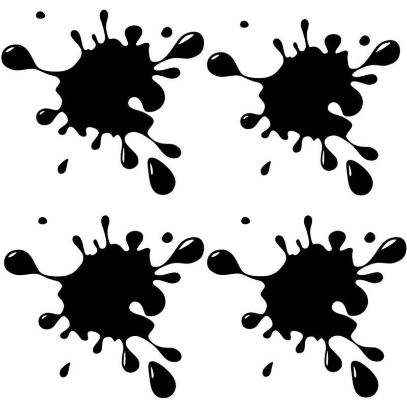 Pcs Black Funny Car Stickers Paint Splatter Motorcycles Auto Decor