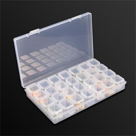 Pcs Boîte à bijoux avec séparats réglables Boîte de rangement en plastique Boîte de rangement de médicaments Boîte à bijoux en plastique Boîte de rangement en plastique transparent