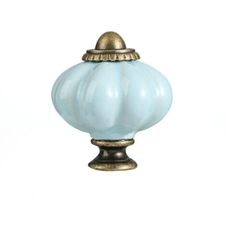 Pcs Boutons Vintage de Citrouille, Poignee de Meuble Antique, avec Vis pour Cuisine Placard, Commode, Armoire (bleu)
