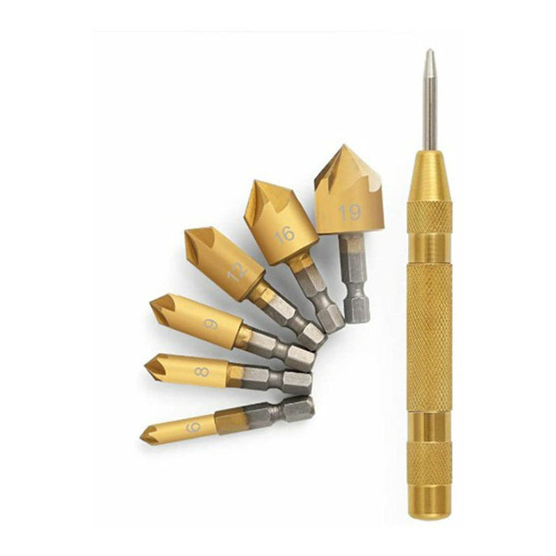 Pcs Counter Sinker Drill Bit Set di svasatori
