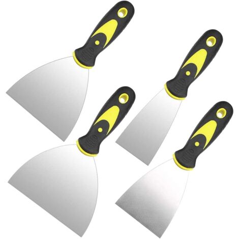 PCS Couteau à Mastic INOX Couteau à Enduire en Métal Spatule Bricolage Durable Spatule Enduit Lissage Professionnel Spatule
