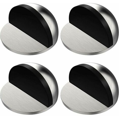 Pcs Crescent En Acier Inoxydable Étage Butées De Porte Adhésif Butées De Porte Butées De Porte avec Autocollants Home Office Argent