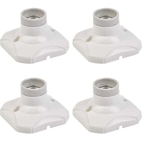 PCS Douille pour Ampoule E27 LED Porte-Lampe E27 Support Douille E27 Murale E27 Base avec Support pour Couloirs, Escaliers, Chambres, Cuisines (AC 220-250V, Blanc)