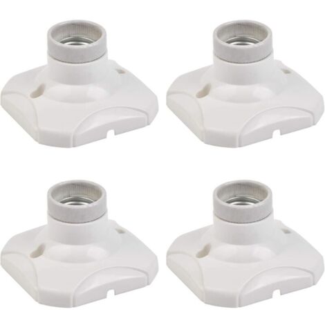 PCS Douille pour Ampoule E27 LED Porte-Lampe E27 Support Douille E27 Murale E27 Base avec Support pour Couloirs, Escaliers, Chambres, Cuisines (AC 220-250V, Blanc)